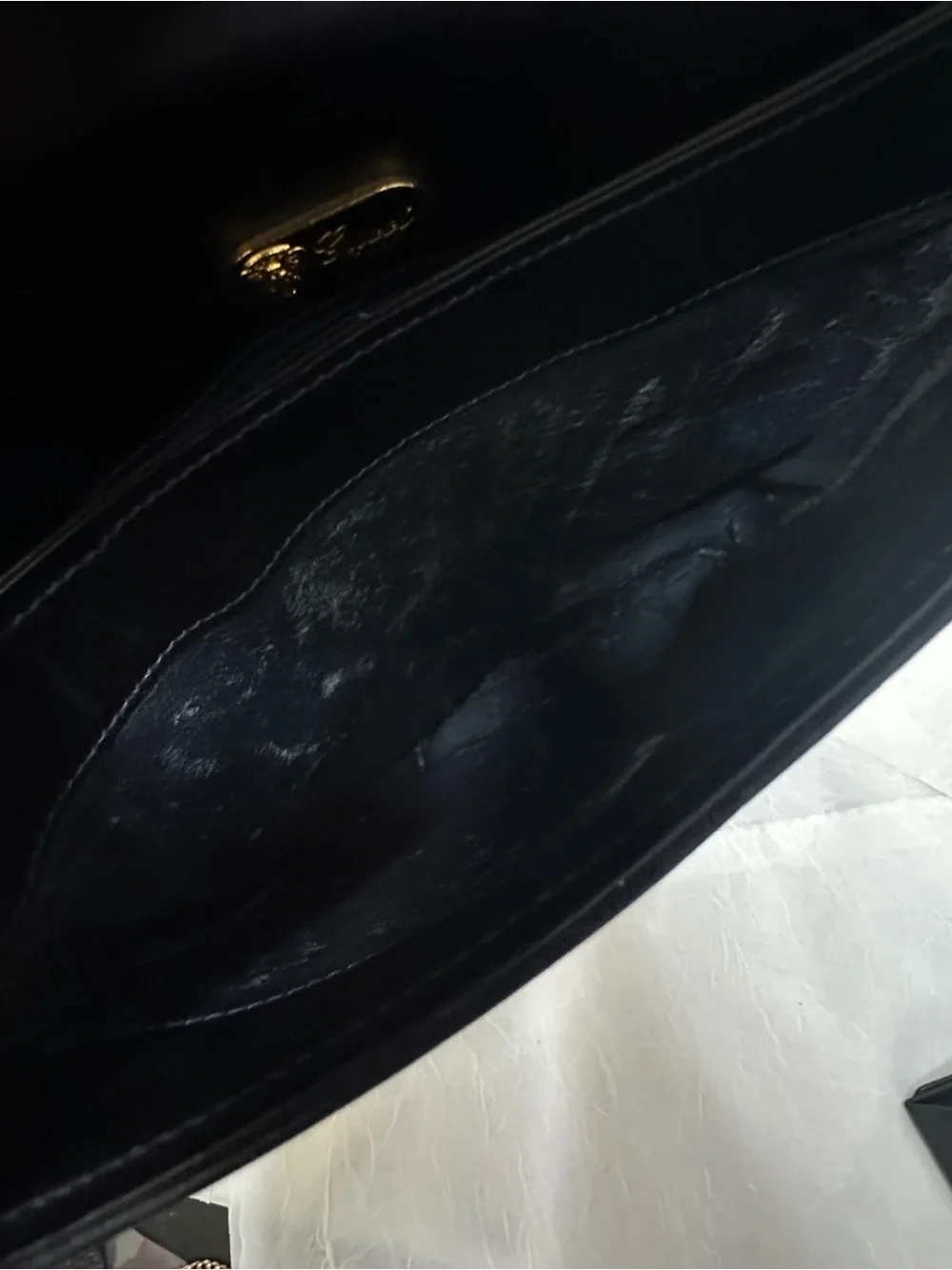 Gucci Gray/Navy/ Black-Midnight Blue Monogram Crossbody w zipper pull